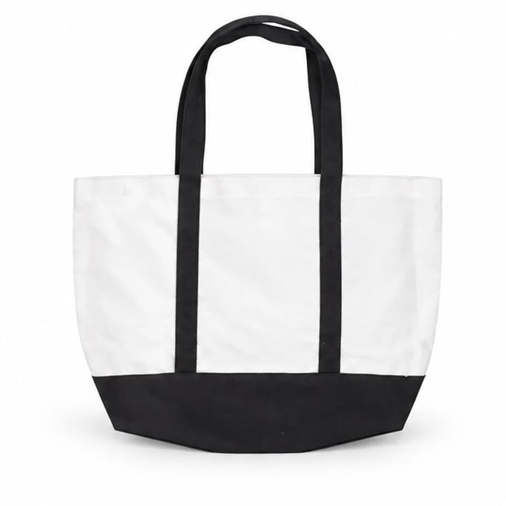 Borsa tote con manici a contrasto