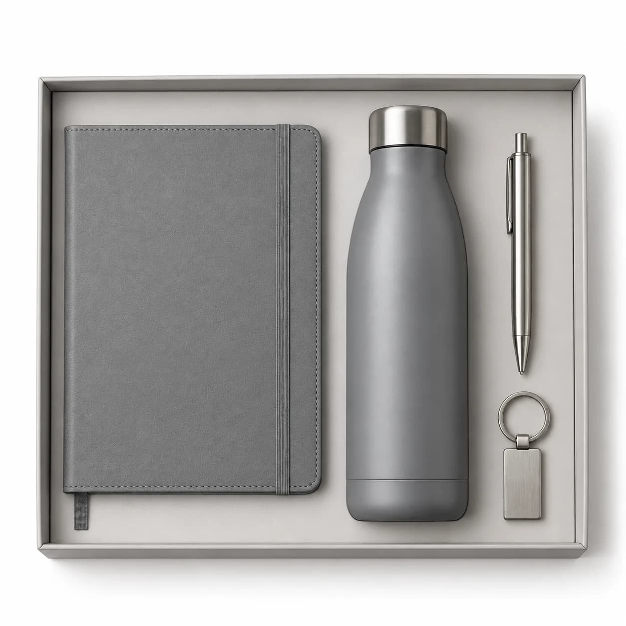 Kit benvenuto grigio da quattro pezzi