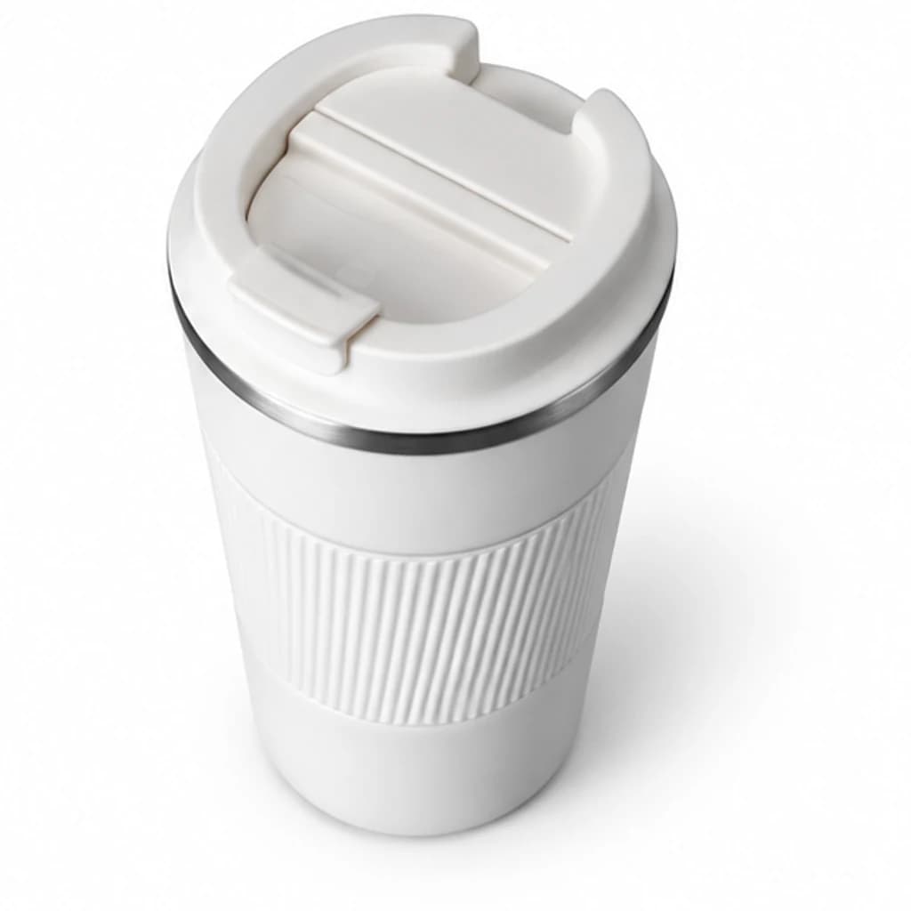 Bicchiere bianco con coperchio da 510 ml: immagine 4
