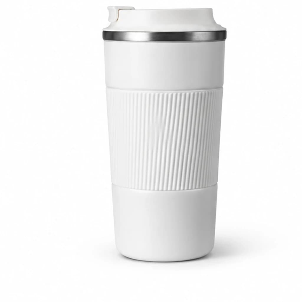 Bicchiere bianco con coperchio da 510 ml: immagine 3