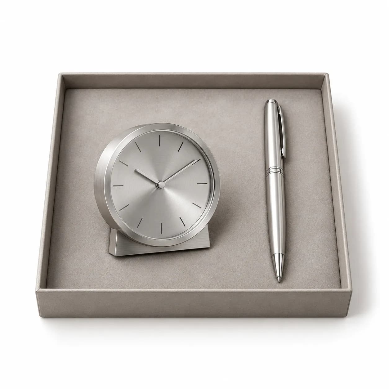 Kit orologio da tavolo e penna