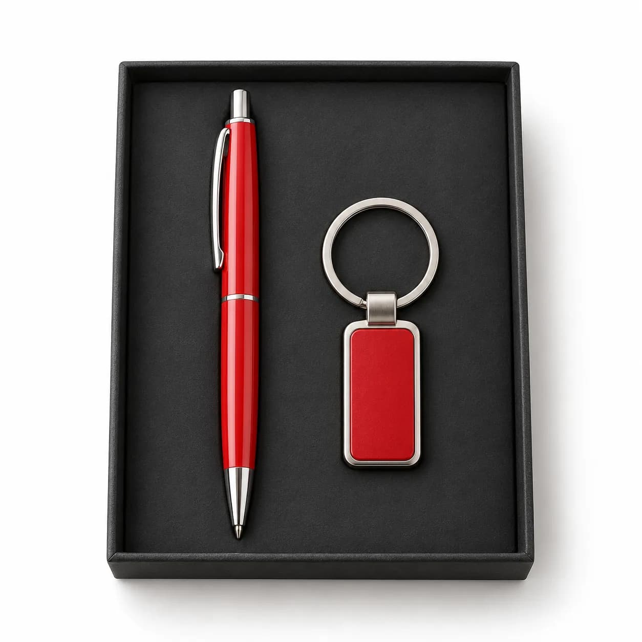 Duo penna e portachiavi rosso