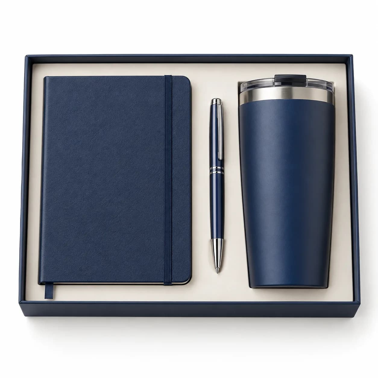 Kit quaderno, penna e bicchiere termico